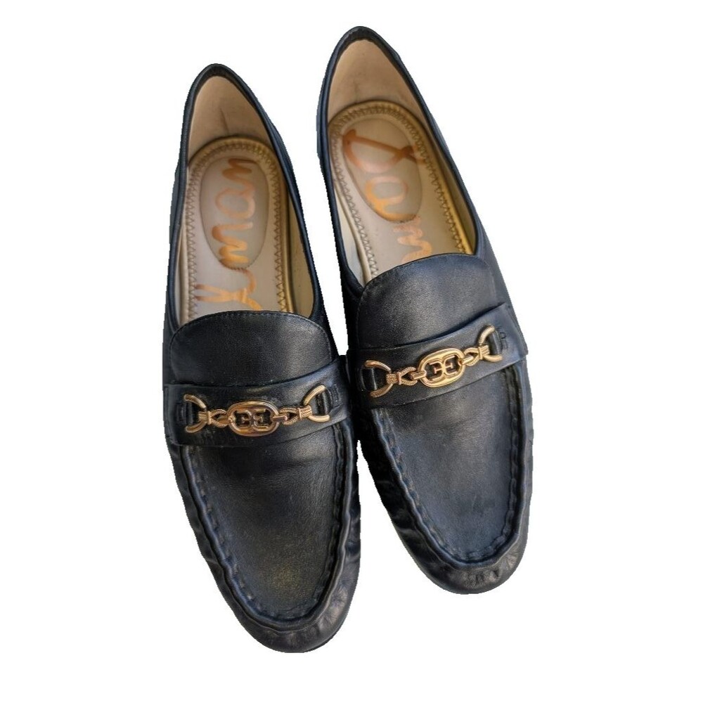 Sam Edelman Women's Lucca Leather Slip On Flat Loafers Women 9.5M Career